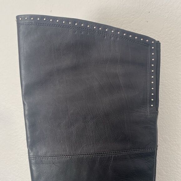 Sigerson Morrison Mars Black Leather Studded Boots - Picture 4 of 14